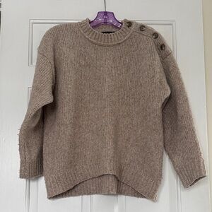 J. Crew Women's Button-Shoulder Sweater - Brown